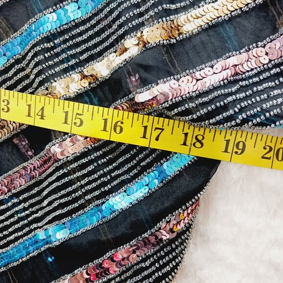 Blouse Top Size ? Glam Luxe Y2K Revival Alt Girl Maximal Ornate Mob Wife Shiny - Picture 9 of 11